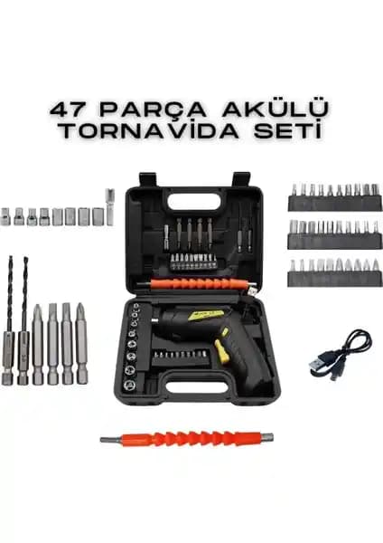 Hegi 47 Parça Akülü Tornavida Seti: Çok Yönlü Kullanım ve Taşınabilirlik Özellikleri