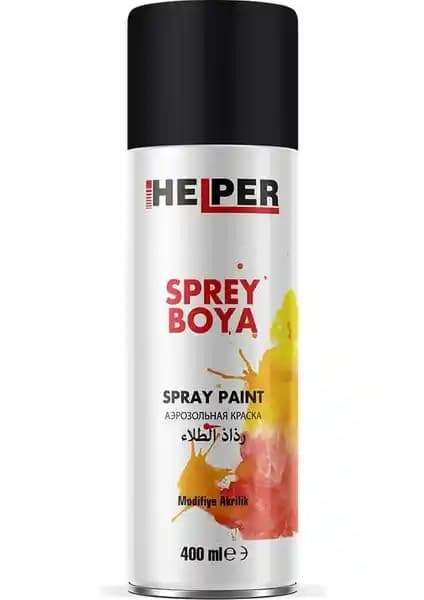 Helper Ral 9005 Mat Siyah Sprey Boya 400ML: Çok Yüzeyli ve Dayanıklı Uygulama Seçeneği
