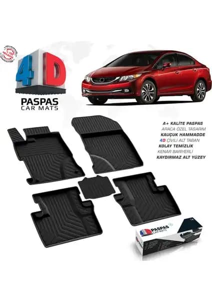 Honda Civic 4D İçin S-Dizayn Havuzlu Paspas: Dayanıklı ve Estetik İç Koruma Çözümü