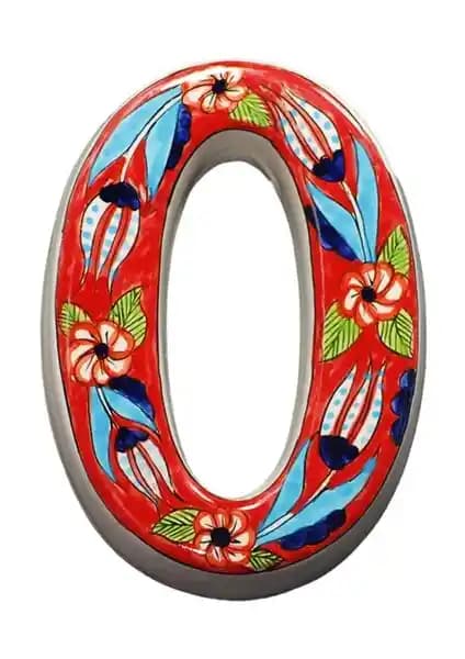 House2Home Seramik Kapı Numarası Kırmızı Estetik ve Fonksiyonel Tasarım