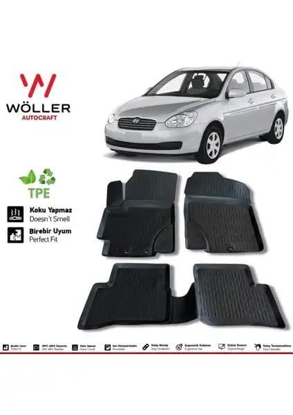 Hyundai Accent Era 2006-2012 İçin Dayanıklı ve Fonksiyonel 3D Havuzlu Paspaslar