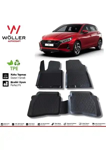 Hyundai i20 2021 Sonrası İçin Wöller 3D Havuzlu Paspaslar Kalite ve Uyum Sağlar