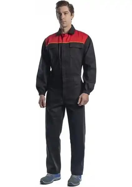 İş Tulumu Siyah ve Kırmızı Renk Seçenekleriyle Günlük ve İş Hayatına Uygun