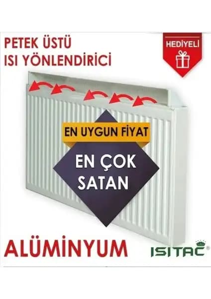 Isıtaç 80 cm Petek Üst Kanallarına Uyumlu 75 cm Isı Yönlendirici ile Verimli Isıtma Çözümü