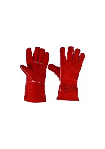 İthal Deri Kaynakçı Kırmızı Eldiveni: Güvenlik ve Dayanıklılık İçin Profesyonel Seçenek
