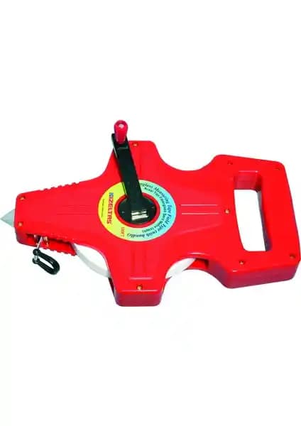 İzeltaş 50 Metre Fiberglas Saplı Arazi Şerit Metre İnşaat ve Peyzaj Ölçüm Aracı