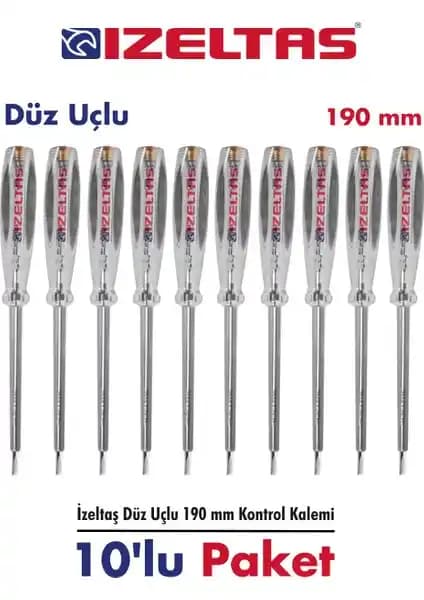 İzeltaş Kontrol Kalemi 190 mm Düz Uçlu: Yüksek Performans ve Dayanıklılık İçin Uygun Bir Ölçüm Aracı