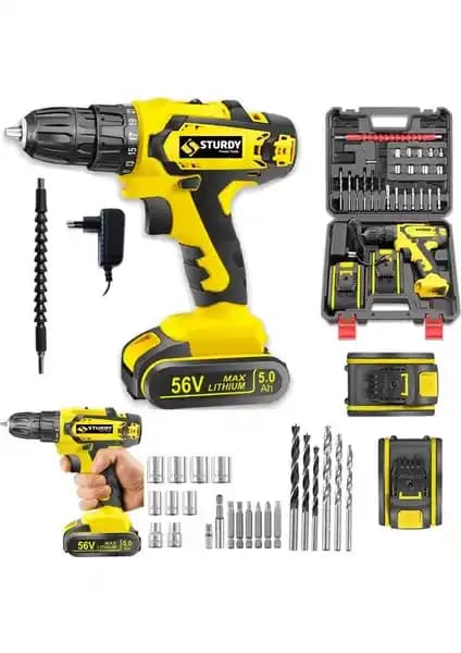 Japon Teknolojili 58V Güçlü Akülü Matkap - Ergonomik ve Çok Fonksiyonlu Tasarım