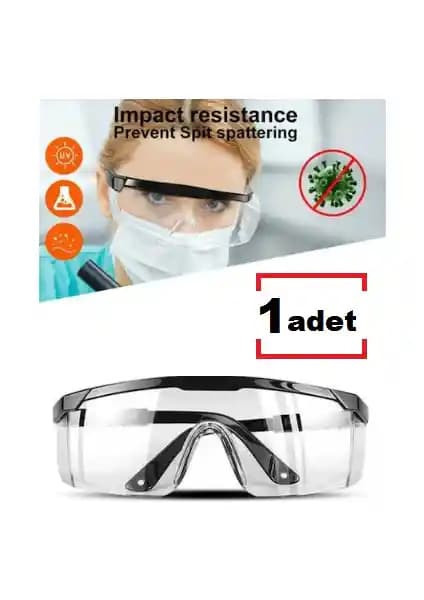 Kafenn Şeffaf Kimyasal Koruyucu Gözlükleri Endüstriyel ve Laboratuvar Güvenliği İçin Uygun