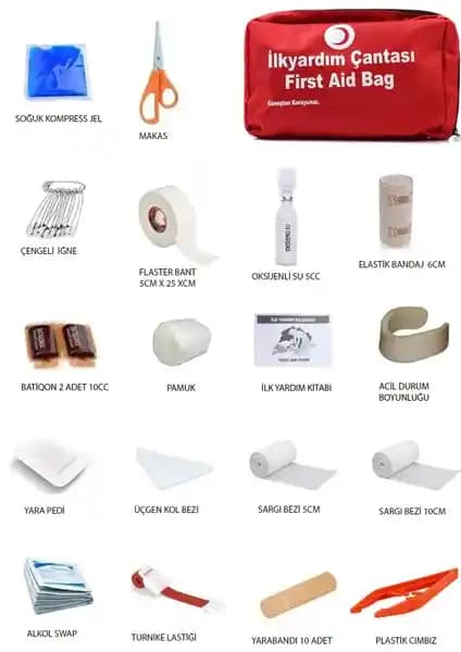 Kkdavm İlk Yardım Çantası ve Acil Müdahale Seti - Güvenlik ve Pratiklik İçin Uygun