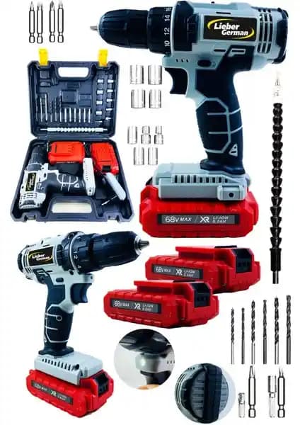 Lieber Alman SWK-58 Akülü Vidalama Matkap: Yüksek Tork ve Dayanıklılık Özellikleri