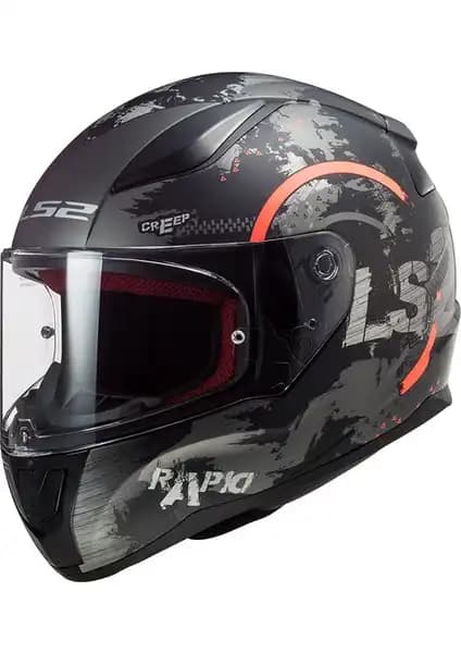 LS2 Rapid Çerçeve Mat Titanyum-Turuncu Kask: Güvenlik ve Konfor Sunan Motor Kaskı