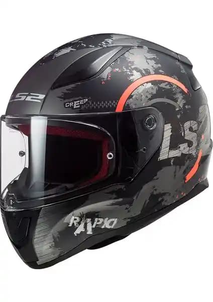 LS2 Rapid Circle Mat Titanyum Turuncu Kask Güvenlik ve Estetik Birlikteliği