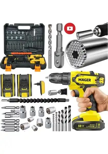 Mager Darbeli Metal Şanzıman ve Gator Grip Çift Akülü Matkap Özellikleri ve Kullanım Avantajları