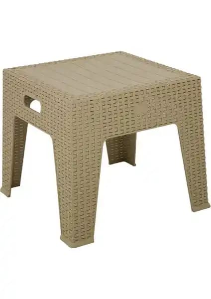 Mandella Elit Rattan Sehpa Çölbeji: Dayanıklı ve Şık Dış Mekan Mobilyası