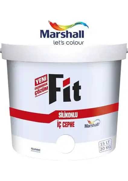 Marshall Fit Silikonlu İç Cephe Duvar Boyası 15 Lt Yüksek Kapatıcılık ve Dayanıklılık