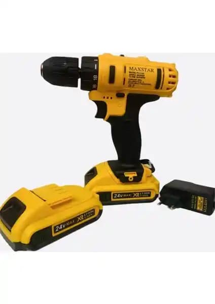 Maxstar 24 V 5 Ah Li-ion Çift Akülü Darbesiz Şarjlı Matkap İncelemesi ve Teknik Özellikler