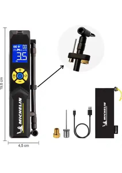 Michelin MC33382 Şarjlı Dijital Lastik Şişirme Pompası 150 PSI ile Hızlı ve Güvenilir