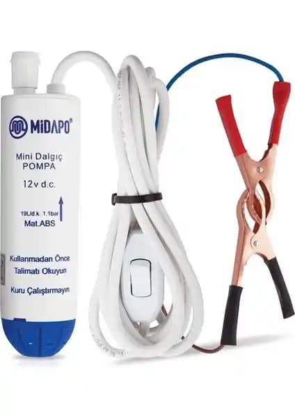 Midapo 12 Volt Mini Dalgıç Pompa: Yüksek Performanslı ve Taşınabilir Sıvı Transfer Cihazı