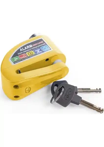 Motorsiklet Güvenliği İçin Alarmlı Disk Kilidi 110DB Güçlü ve Dayanıklı Koruma Çözümü