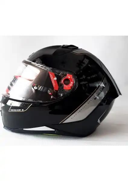 MT Revenge 2 Solid A11 Gloss Black Güvenlik ve Konfor Odaklı Tam Yüz Kask
