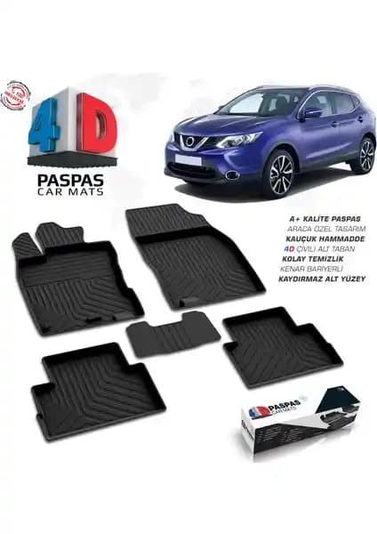 Nissan Qashqai 2 4D İç Paspasları Çevre Dostu ve Dayanıklı Tasarım
