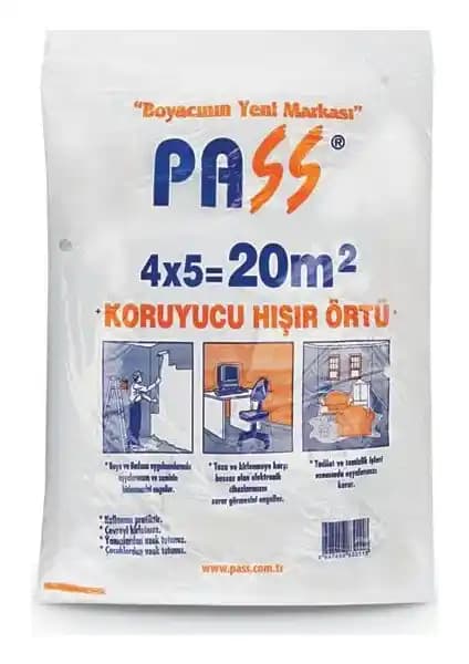 Pass Koruyucu Hışır Örtü 20 Metrekare Boya ve Temizlik İşlerinde Güvenilir Koruma