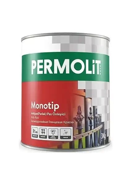 Permolit Monotip Antipas Parlak Metal Boyası: Pas Önleyici ve Dayanıklı Yüksek Performanslı Boya