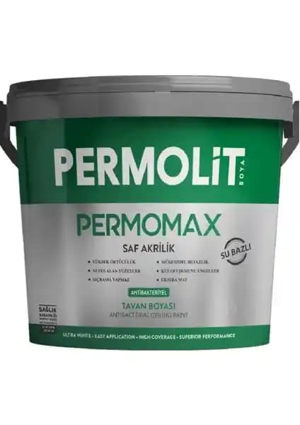 Permolit Permomax Antibakteriyel Tavan Boyası: Sağlıklı ve Estetik Mekânlar İçin Uygun Çözüm