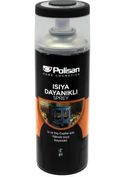 Polisan Isıya Dayanıklı Sprey Siyah 400 ml Yüksek Isıya Dayanıklı ve Estetik Uygulama