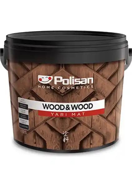Polisan Wood&Wood Antiaging Su Bazlı Yarımat Ahşap Verniği İç ve Dış Mekanlar İçin Koruyucu ve Dekoratif Kaplama