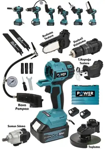 Power Black Kablosuz 6'lı Profesyonel Araç Seti Yüksek Performans ve Çok Yönlülük Sağlar