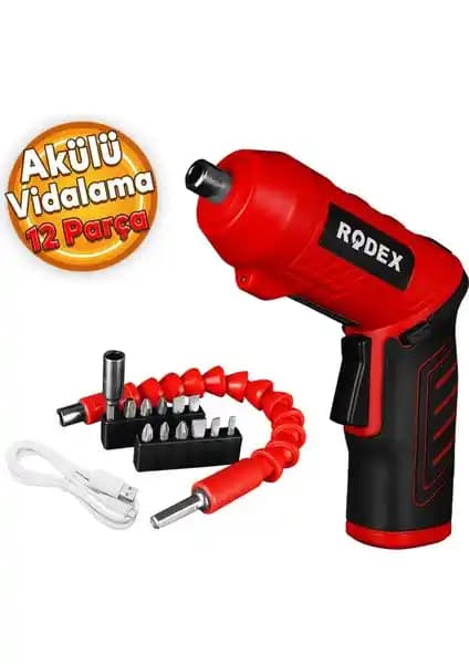Rodex RDX3085 Akülü Vidalama Seti: Güçlü Performans ve Kullanım Kolaylığı