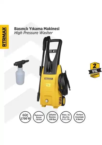 RTRMAX RTM711 Yüksek Performanslı Basınçlı Yıkama Makinesi Özellikleri ve Kullanım Rehberi
