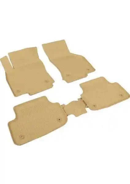 Sahler BMW 3 Serisi F30 2012-2019 İçin Yüksek Kalite Havuzlu Bej Paspaslar