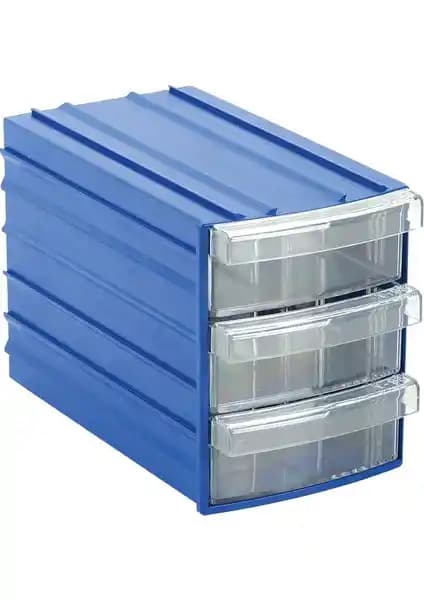 Sembol Plastik Y93 Oval 3 Çekmeceli Saklama Kutusu Fonksiyonel ve Estetik Tasarım