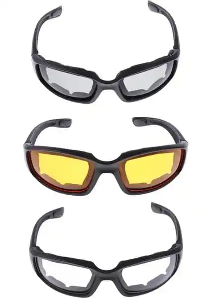 Sharplace 3x Toz Geçirmez Motosiklet Gözlükleri Renk Seçenekleriyle Güvenli Sürüş İçin