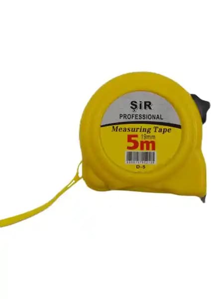 Şir Profesyonel 5 Metre Uzunlukta Dayanıklı Şerit Metre Mezura Gkh D5
