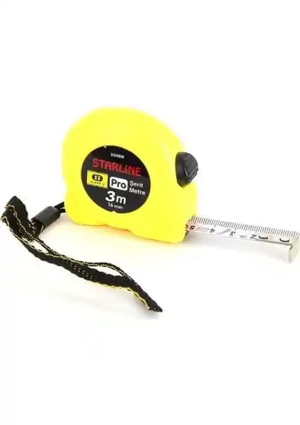 Starline 3G48W 3 Metre X 16 Mm Şerit Metre: Dayanıklı ve Kullanışlı Ölçüm Aleti