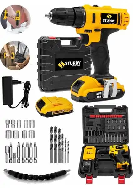 Sturdy Power Tools 92VF 12 MH CONVENİET: Yüksek Performanslı Profesyonel Şarjlı Matkap Seti