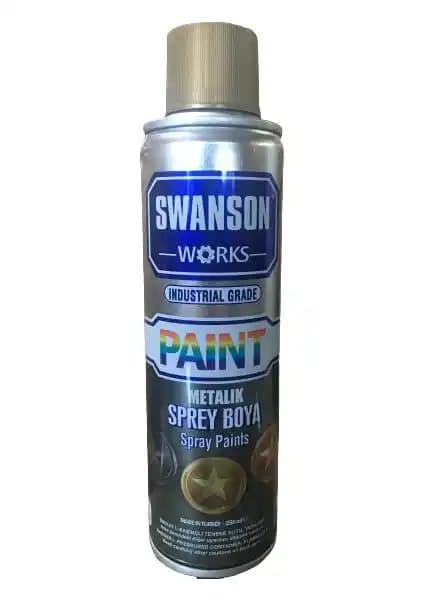Swanson Works Metalik Sprey Boya Gümuş 400 ml ile Metal Yüzeylerde Parlak ve Dayanıklı Kaplamalar