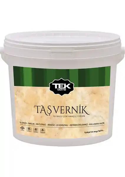 Tek Boya Tek Su Bazlı Taş Vernik 2.5 lt - Dayanıklı ve Estetik Koruma Çözümü