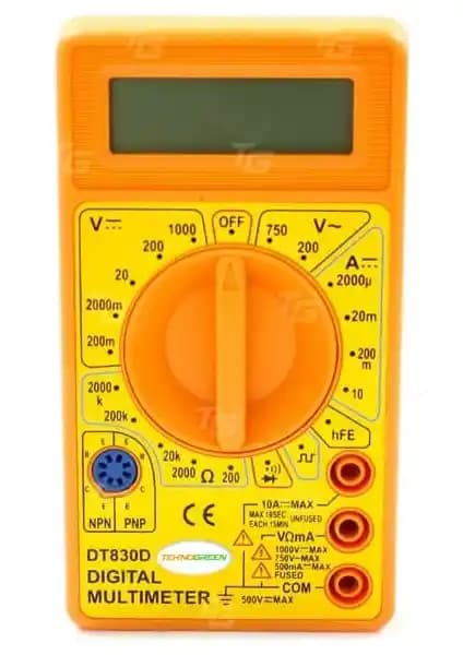 Teknogreen DT-830D Dijital Multimetre: Güvenilir ve Çok Fonksiyonlu Elektrik Ölçüm Cihazı