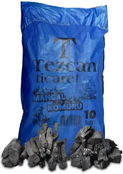 Tezcan Mangal Kömürü 10 kg doğal ve yüksek performanslı mangal yakıtı