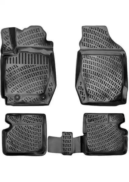 Toyota Corolla 2000-2006 İçin Rizline Siyah 3D Havuzlu Paspaslar Kalite ve Koruma Sağlar