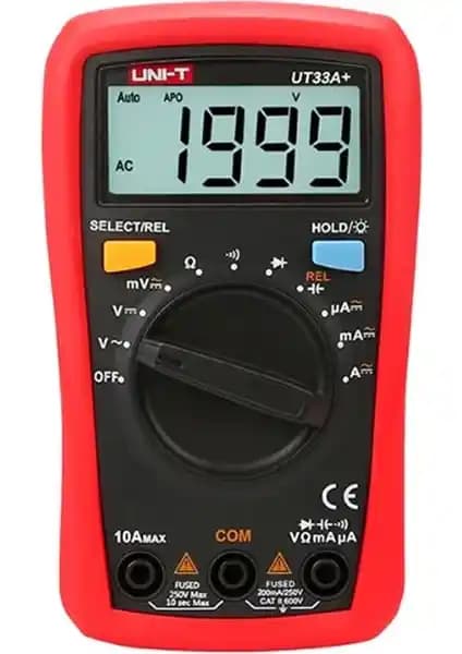 UNI-T UT33A+ 600V Dijital Multimetre Güvenilir ve Çok Yönlü Elektrik Ölçüm Aracı