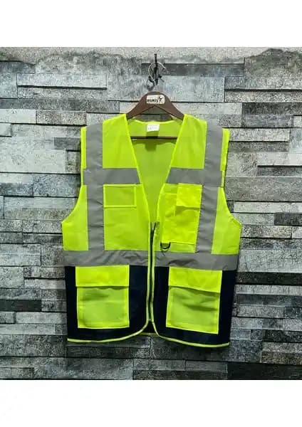Vento Mühendis Tipi Reflektörlü Çift Renk İkaz Yeleği Güvenlik ve Estetiği Bir Arada Sunar