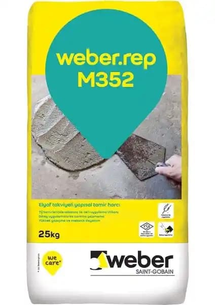 Weber Rep M352 Elyaflı Yapısal Tamir Harcı: Güçlü ve Güvenilir Yapı Onarım Çözümü