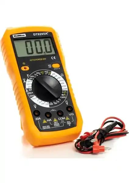 Wellhise DT9205A+ Dijital Multimetre: Çok Fonksiyonlu Elektrik ve Elektronik Ölçüm Cihazı