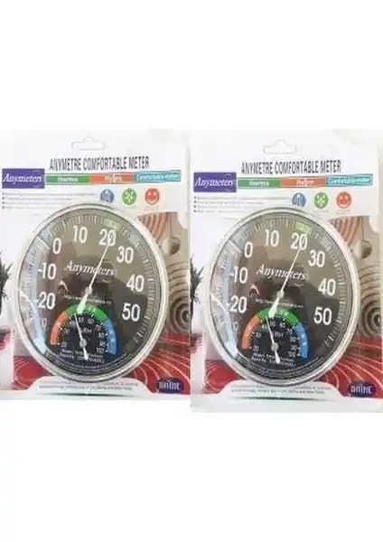 Wetto Mekanik Termometre Nem Isı Ölçer Seti Güvenilir ve Dayanıklı Ölçüm Cihazları